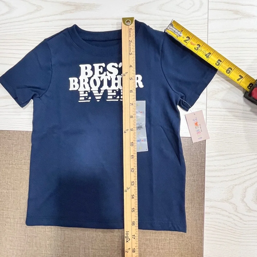 Garanimals Outfit Set Boys 2T Blue Khaki Best Brother Sunny Days 4 Piece NEW
